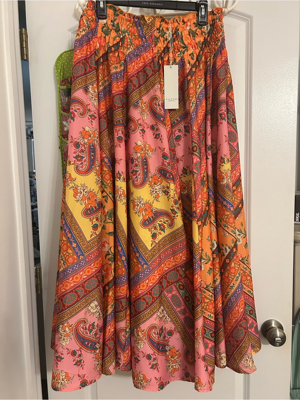 Calypso St. Barth Multicolor Paisley A-Line Skirt
